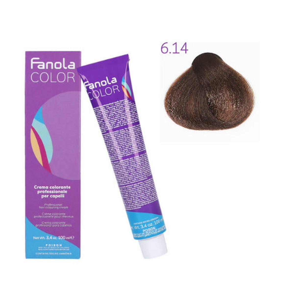 Tinta - Fanola color 6.14 100 ml