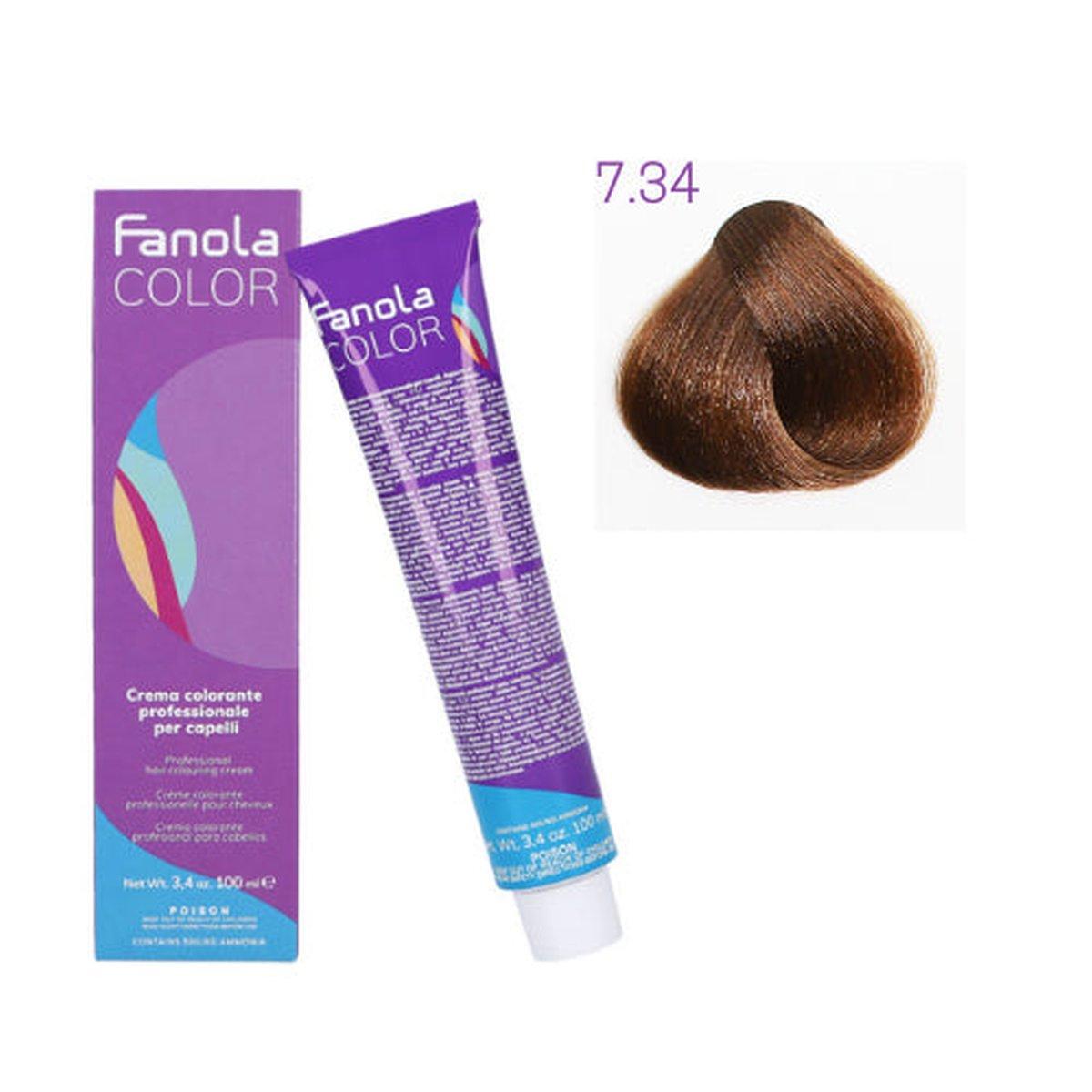 Tinta - Fanola color 7.34 100 ml