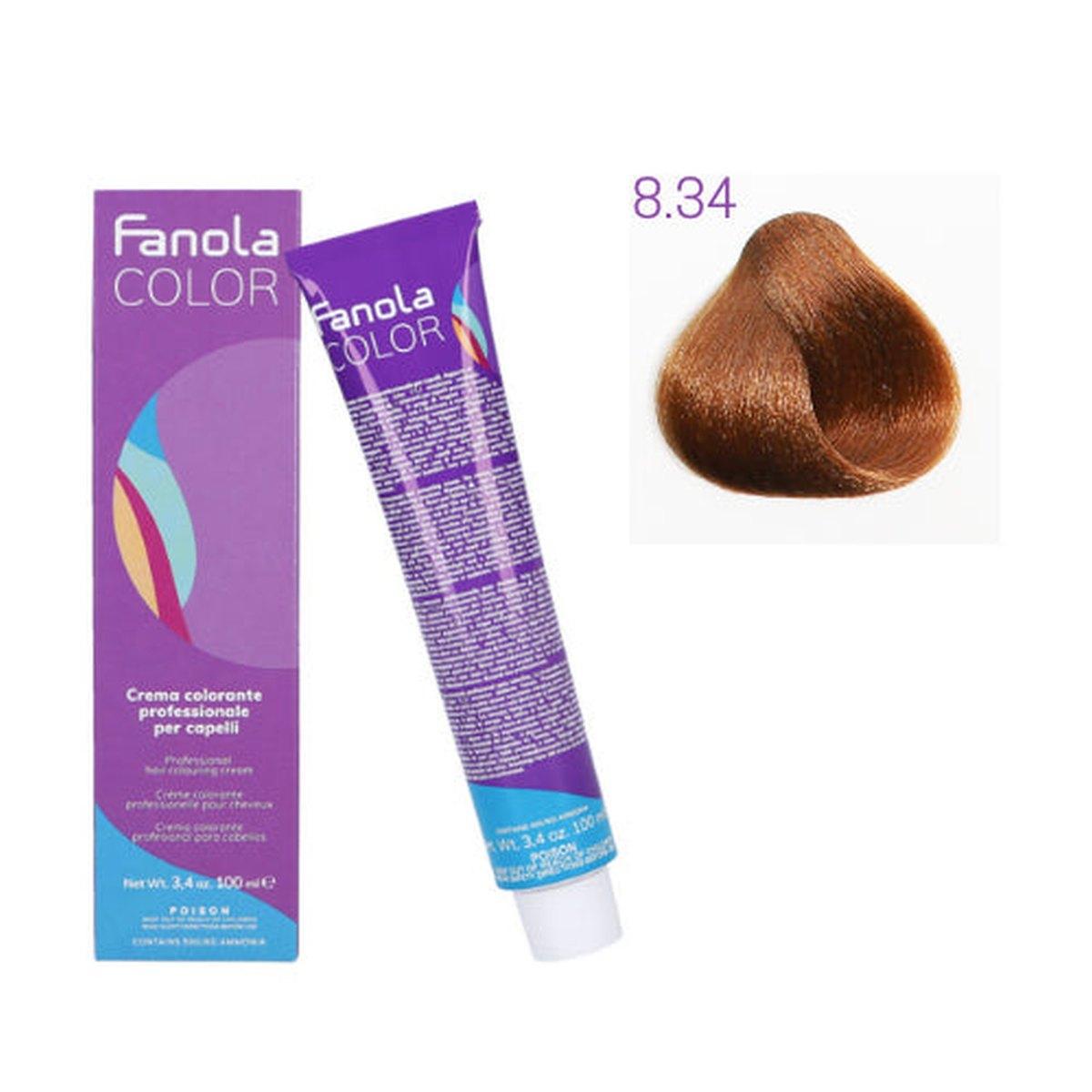 Tinta - Fanola color 8.34 100 ml
