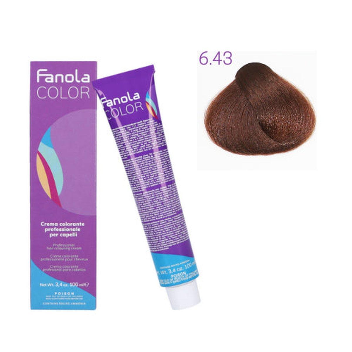Tinta - Fanola color 6.43 100 ml