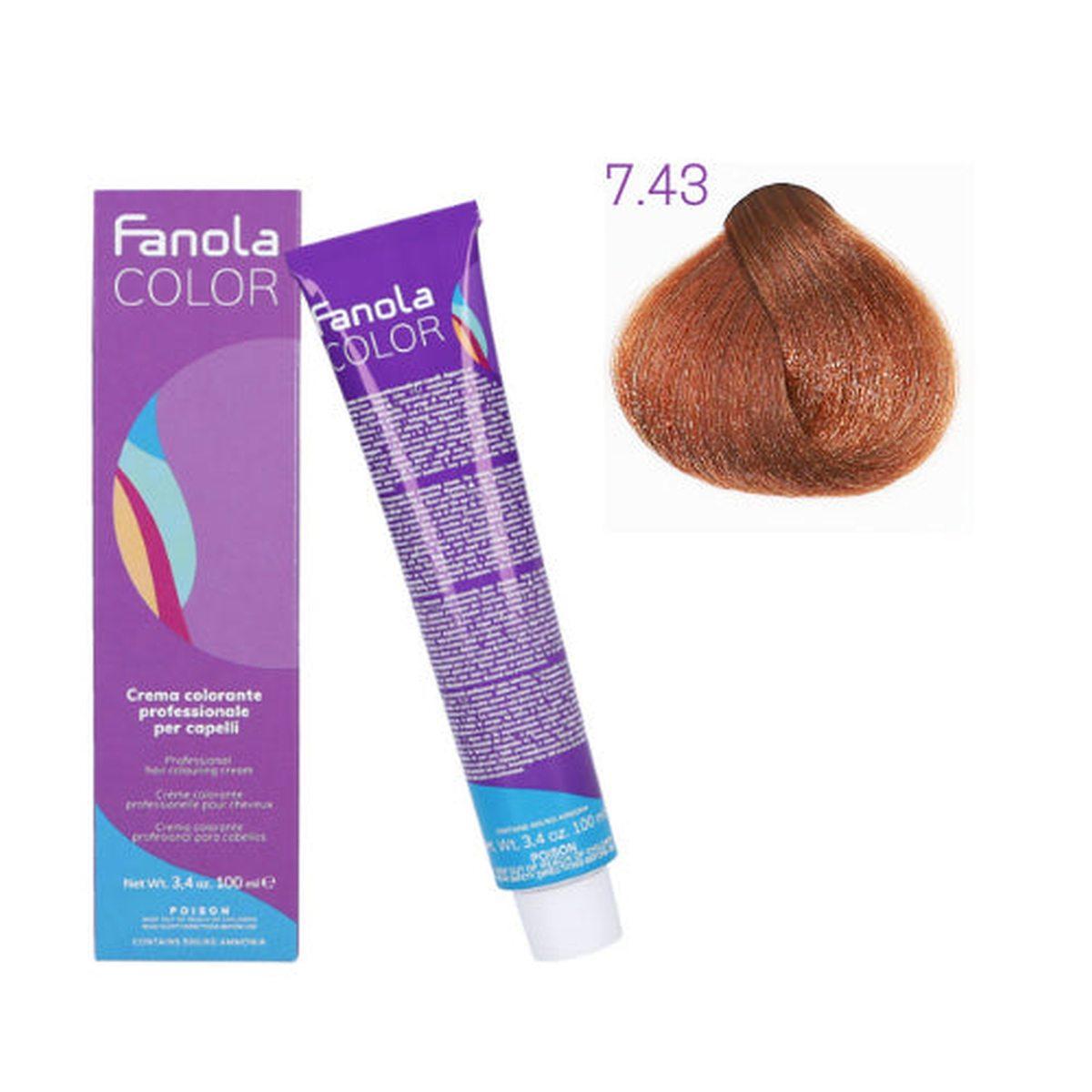 Tinta - Fanola color 7.43 100 ml