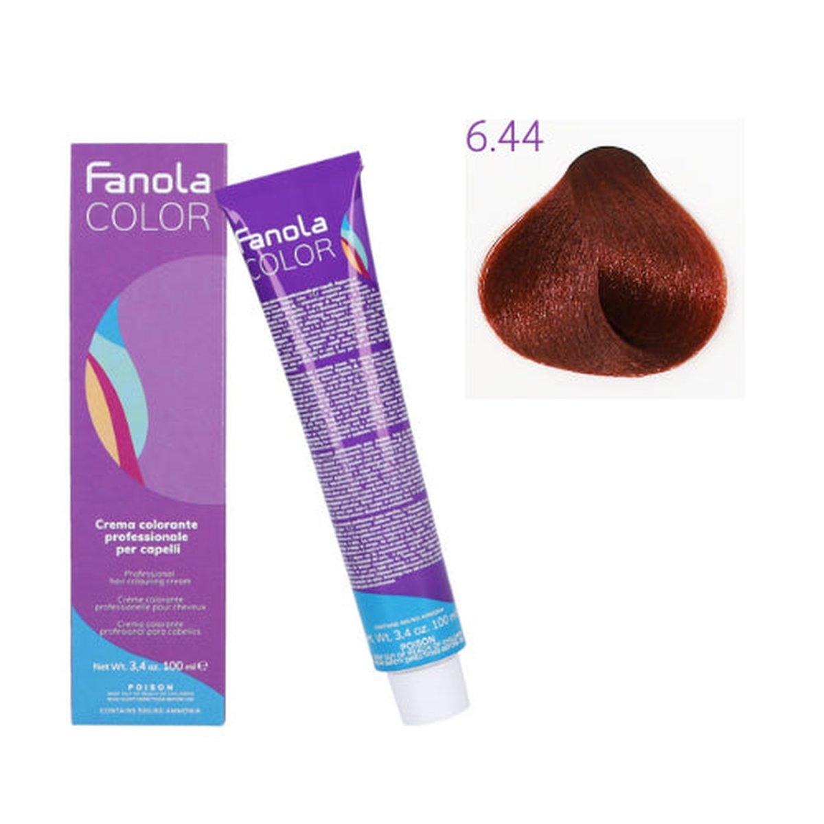 Tinta - Fanola color 6.44 100 ml