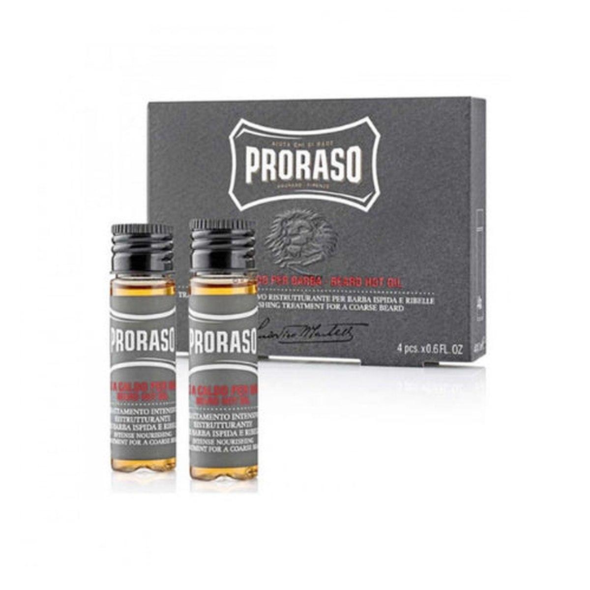 Olio a caldo per barba in fiale 4x17 ml - Proraso