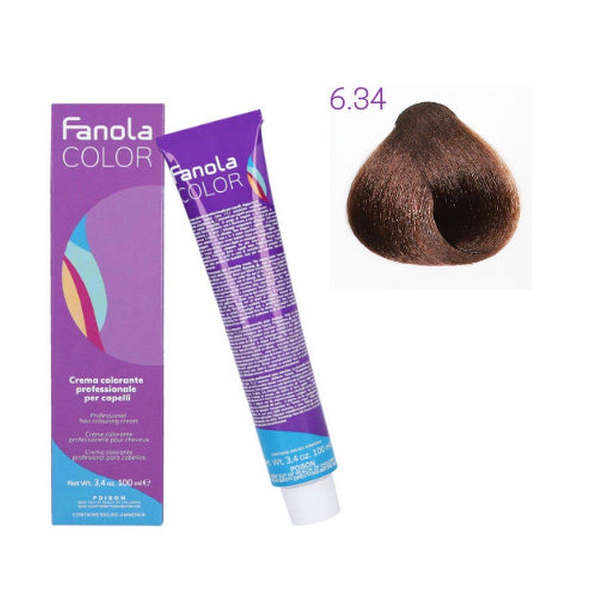 Tinta - Fanola color 6.34 100 ml