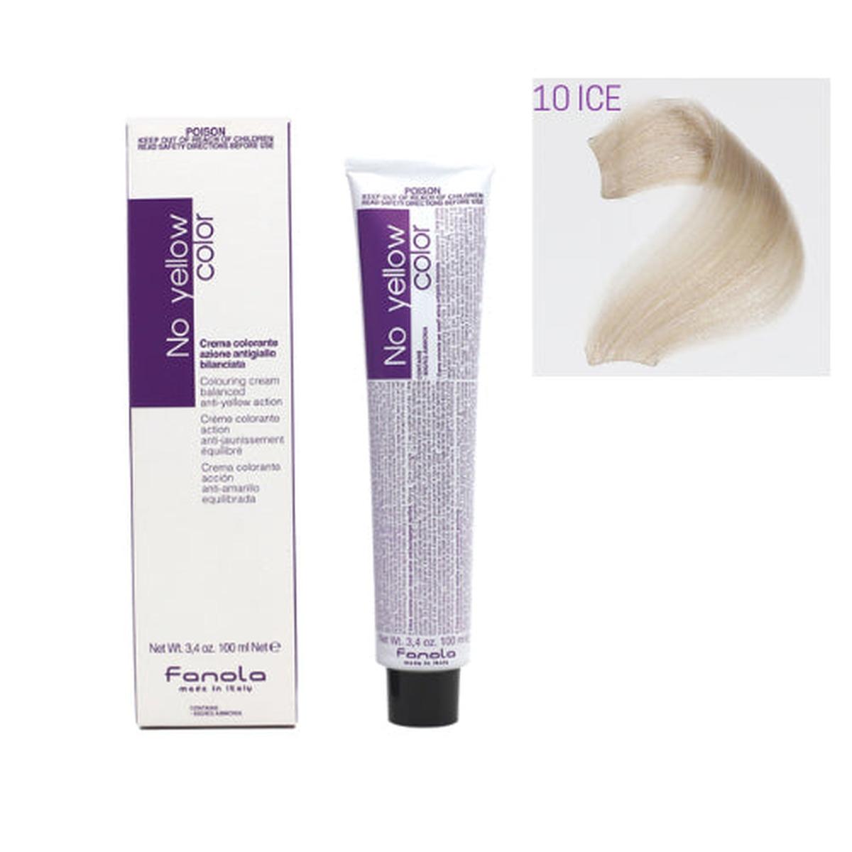 Crema colorante - No yellow color 10 ice 100 ml